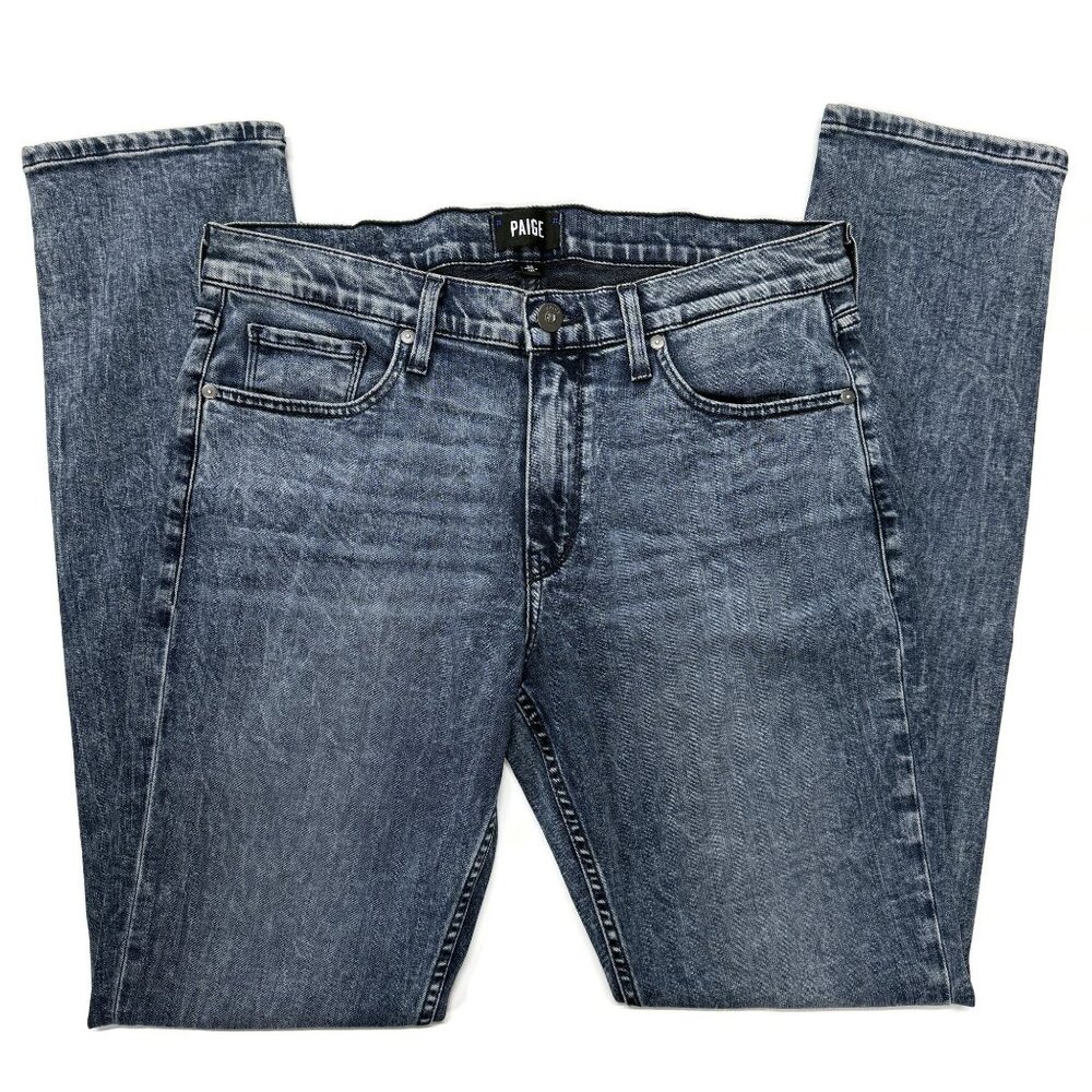 Paige Jeans Mens 34 x 34 Blue Lennox Slim Fit Made In USA Stretch‎ Casual